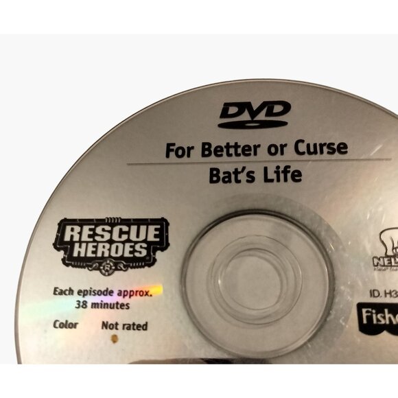 Rescue Heroes DVD For Better Or Curse Bats Life Robots Race Fisher Price Lot 2 - Picture 4 of 6